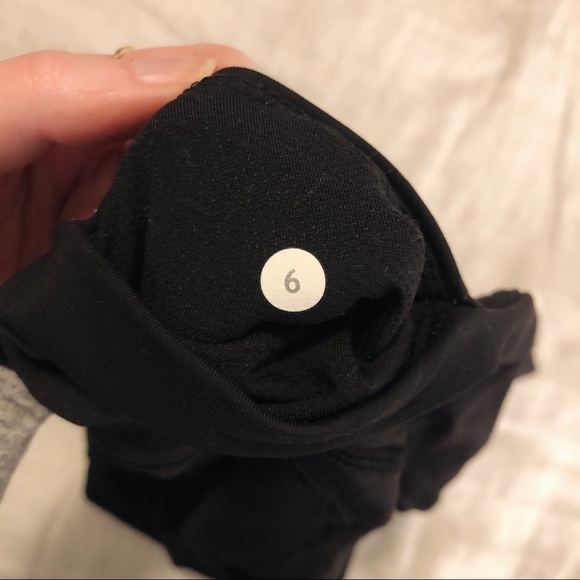 Lululemon cropped leggings w/ faux leather detail - Picture 3 of 3